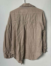 Load image into Gallery viewer, Zara Womens Khaki Long Sleeve Pockets Collared Button-Up Shirt Size Small
