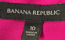 Load image into Gallery viewer, Banana Republic Womens Pink Bell Sleeve Back-Zip Flounce Peplum Dress Size 10
