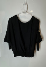 Load image into Gallery viewer, 7th Ave Design Studio New York &amp; Co Womens Black Round Neck Blouse Top Size L
