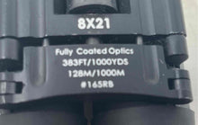Load image into Gallery viewer, Tasco 165RB Black 8x21 Fully Coated Optics 383 FT 1000YDS Hunting Binoculars
