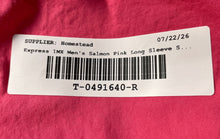 Load image into Gallery viewer, Express Mens 1MX Salmon Pink Spread Collar Long Sleeve Dress Shirt Size Medium
