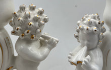 Load image into Gallery viewer, White And Gold Porcelain Cherub Figures Candlestick Holders Set Of 2 Pcs
