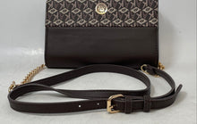 Load image into Gallery viewer, Anne Klein Womens Brown Monogram Faux Leather Adjustable Strap Crossbody Bag
