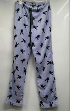 Load image into Gallery viewer, Playboy Womens Purple Black Printed Straight Leg Pajama Lounge Pants Size M
