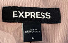Load image into Gallery viewer, Express Mens Rose Pink Long Sleeve Pockets Regular Fit Button-Up Shirt Size L
