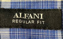 Load image into Gallery viewer, Alfani Mens Blue White Plaid Cotton Regular Fit Collared Button-Up Shirt Size XL
