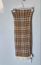 Load image into Gallery viewer, Timberland Womens Brown And Beige Plaid Rectangle Scarf One Size With Tag
