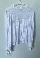Load image into Gallery viewer, Forever 21 Womens White Long Sleeve Tie Neck Regular Fit Blouse Top Size S
