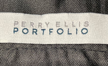 Load image into Gallery viewer, Perry Ellis Mens Black Flat Front Pockets Straight Leg Dress Pants Size 44X30
