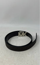Load image into Gallery viewer, Michael Kors Mens Black Signature Print Leather Adjustable Dress Belt Size 34/85
