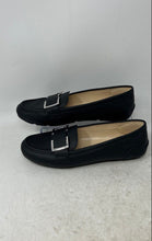 Load image into Gallery viewer, Calvin Klein Womens Lydia Black Leather Round Toe Slip-On Loafer Shoes Size 7

