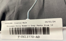 Load image into Gallery viewer, Princess Polly Womens Gray Pockets Wide-Leg Pleated Chino Pants Size 12 With Tag

