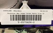 Load image into Gallery viewer, Rockstar Original Mens Green Brown Camo RSM205 Flare Denim Cargo Jeans 32 W/Tag
