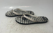 Load image into Gallery viewer, Coach Womens Amel Black White Check Slip-On Open Flip-Flop Sandals Size 7-8

