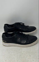 Load image into Gallery viewer, Stefano Rossi Mens Black Leather Low Top Lace-Up Sneaker Shoes Size 9
