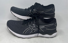 Load image into Gallery viewer, Asics Mens Gel-Nimbus 24 1011B359 Black White Low Top Running Shoes Size 12.5 W
