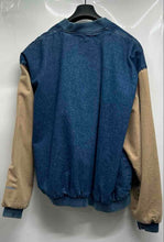 Load image into Gallery viewer, Club Colors Mens Blue Beige Long Sleeve Snap Front Varsity Jacket Size XL
