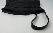 Load image into Gallery viewer, Jaclyn Smith Womens Black Leather Inner Pockets Charm Shoulder Handbag
