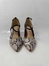 Load image into Gallery viewer, Antonio Melani Womens Whittley Multicolor Snakeskin Block Ankle Strap Heels Sz 6
