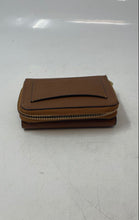 Load image into Gallery viewer, Michael Kors Womens Brown Leather ID Window Card Holder Flap Zip-Around Wallet
