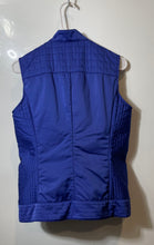 Load image into Gallery viewer, Paul &amp; Shark Womens Blue Collared Sleeveless Zipped Pockets Vest Size M With Tag
