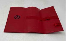 Load image into Gallery viewer, Giorgio Armani Womens Red Folding Trifold Makeup Brush Pouch Bag
