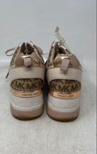 Load image into Gallery viewer, Michael Kors Womens Beige Signature Print Lace-Up Sneaker Shoes Size 7.5M
