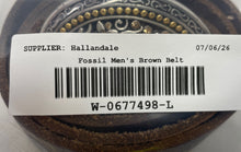 Load image into Gallery viewer, Fossil Mens Brown Leather Ornate Buckle Adjustable Western Belt Size Small
