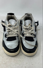 Load image into Gallery viewer, Nike Boys Air Jordan 4 Retro FZ8586-070 Black Gray Lace-Up Sneaker Shoes Size 1Y
