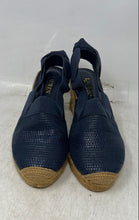 Load image into Gallery viewer, Lauren Ralph Lauren Womens Blue Hook And Loop Wedge Espadrille Heels Size 7B
