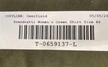 Load image into Gallery viewer, Brendratti Womens Green Short Sleeve Regular Fit Quarter Zip Polo Shirt Size 46
