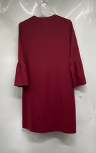 Load image into Gallery viewer, J.Crew Womens Burgundy Bell Sleeve Split Neck Knee Length Shift Dress Size 0

