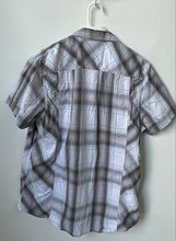 Load image into Gallery viewer, INC International Concepts Mens Gray White Plaid Cotton Button-Up Shirt Size XL
