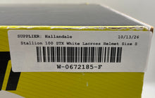 Load image into Gallery viewer, Schutt Stallion 100 STX White Full-Face Lacrosse Helmet Size S With Tag
