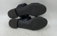 Load image into Gallery viewer, Liz Claiborne Womens Black Leather Slip-On Block Heel Slide Sandals Size 8

