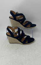 Load image into Gallery viewer, DV8 By Dolce Vita Womens Blue Ankle Strap Wedge Heel Espadrille Sandals Size 6

