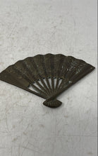 Load image into Gallery viewer, Phoenix Floral Relief Asian-Inspired Solid Brass Decorative Fan Oriental Style
