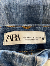 Load image into Gallery viewer, Zara Womens Blue Denim Medium Wash Stretch Pockets Skinny Leg Jeans Size 6
