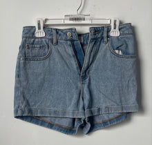 Load image into Gallery viewer, Pacsun Womens Blue Denim Medium Wash Stretch Pockets Mom Shorts Size 27
