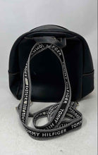 Load image into Gallery viewer, Tommy Hilfiger Womens Black Leather Adjustable Strap Key Chain Dome Backpack
