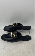 Load image into Gallery viewer, Zara Womens Black Leather Square Toe Slip-On Mules Sandals Size 38
