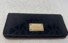 Load image into Gallery viewer, Michael Kors Womens Black Signature Print Card Slots Accordion Zip-Around Wallet
