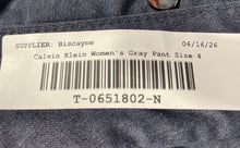 Load image into Gallery viewer, Calvin Klein Womens Gray Flat Front Slash Pockets Straight Leg Ankle Pants Sz 4
