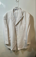 Load image into Gallery viewer, Vittorio St. Angelo Mens White Striped Single Breasted Four-Button Blazer Sz 50L
