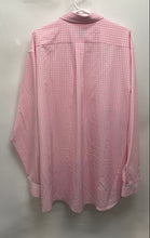 Load image into Gallery viewer, Club Room Mens Pink White Gingham Regular Fit Long Sleeve Dress Shirt Size 17.5
