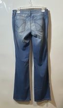 Load image into Gallery viewer, Bebe Womens Blue Denim Medium Wash 5 Pocket Design Bootcut Jeans Pants Size 28
