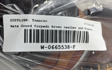 Load image into Gallery viewer, Lot Of 2 Pcs Brown Black Silver Mate Gourd Torpedo Leather And Alpaca Mate
