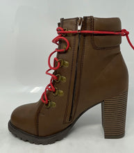 Load image into Gallery viewer, Dolce By Mojo Moxy Womens Brown Round Toe Lace-Up Block Heel Ankle Boots Sz 8.5M
