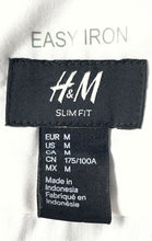 Load image into Gallery viewer, H&amp;M Mens White Long Sleeve Collared Easy Iron Slim Fit Button-Up Shirt Size M
