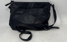 Load image into Gallery viewer, Rosetti Womens Black Leather Outer Pocket Adjustable Strap Crossbody Handbag

